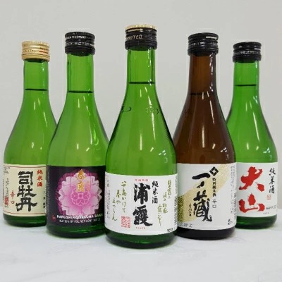 純米酒の飲み比べ《浦霞/春鹿/一ノ蔵/司牡丹/大山》300ml 5本セット
