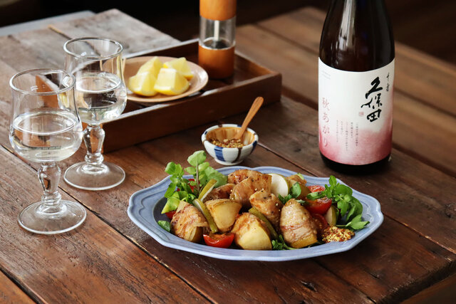 【KUBOTAYA】日本酒をもっと楽しむおつまみレシピ｜梨の豚バラ巻きソテー