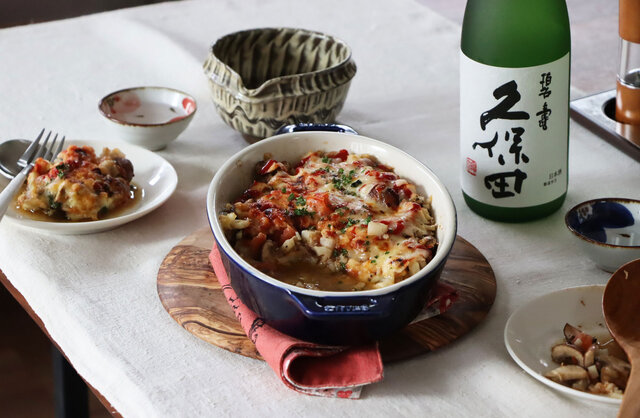 【KUBOTAYA】日本酒をもっと楽しむおつまみレシピ｜オイルサーディンとれんこんのグラタン風