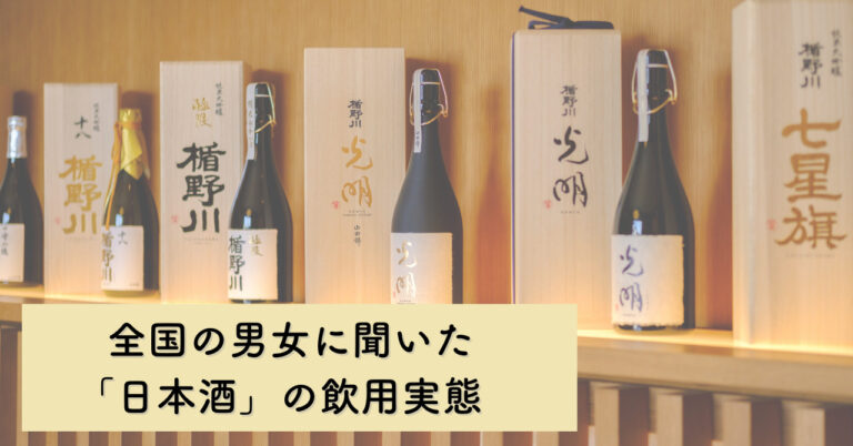 国内の20～30代の約7割が1年以上日本酒に触れてない／全国の男女に聞く「日本酒」の飲用実態調査を実施