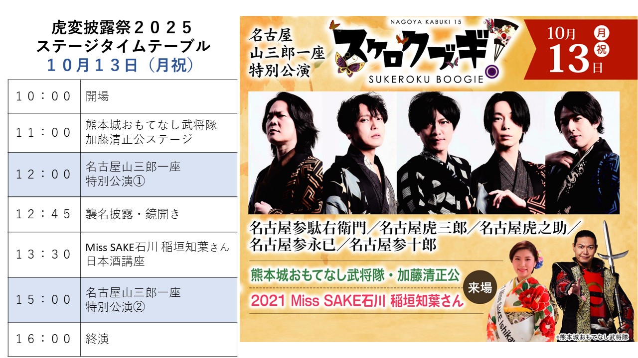 名古屋の酒蔵「金虎酒造」創業180周年＆六代目善兵衛襲名記念、秋の酒蔵開放「虎変披露祭2025」を10月12日・13日に開催