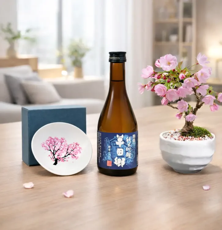自宅で桜を見ながら日本酒が楽しめる「おうちでお花見セット」が発売