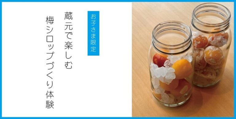 【夏休みお子さま向け】蔵元で楽しむ梅シロップづくり体験