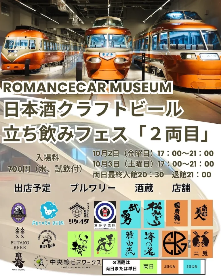 ROMANCE CAR MUSEUM 日本酒クラフトビール立ち飲みフェス 2両目