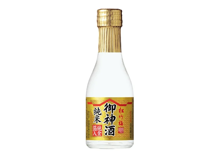 【宝酒造】特撰松竹梅「御神酒（おみき）」＜純米＞純金箔入180ml 数量限定発売